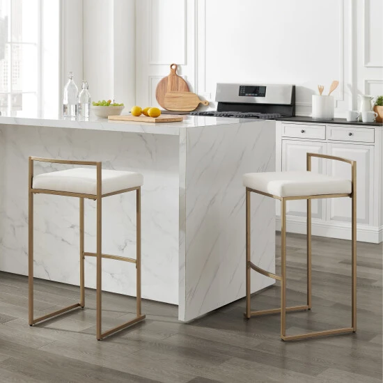 Budget ⭐ Crosley Furniture Harlowe 2Pc Bar Stool Set - 19"d X 17.5"w X 34.25"h Creme ❤️ 3 Budget ⭐ Crosley Furniture Harlowe 2Pc Bar Stool Set - 19"d X 17.5"w X 34.25"h Creme ❤️