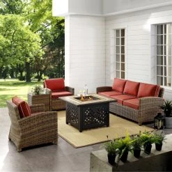 Best reviews of ???? Crosley Furniture Bradenton 5-Piece Outdoor Wicker Sofa Conversation Set With Sangria Cushions ???? -Crosley Furniture Shop unnamed file 2364