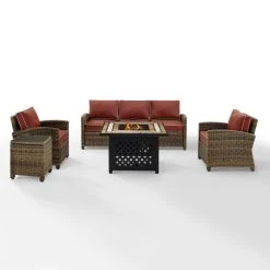 Best reviews of ???? Crosley Furniture Bradenton 5-Piece Outdoor Wicker Sofa Conversation Set With Sangria Cushions ???? -Crosley Furniture Shop unnamed file 2365