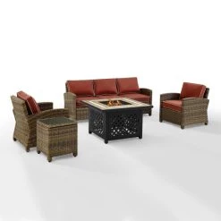Best reviews of ???? Crosley Furniture Bradenton 5-Piece Outdoor Wicker Sofa Conversation Set With Sangria Cushions ???? -Crosley Furniture Shop unnamed file 2366