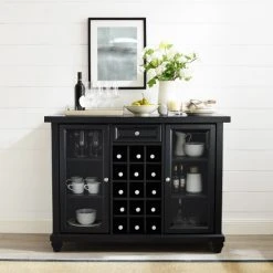 Best reviews of ⭐ Crosley Furniture Cambridge Sliding Top Bar Cabinet In Black Finish - N/A ✨