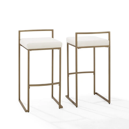 Budget ⭐ Crosley Furniture Harlowe 2Pc Bar Stool Set - 19"d X 17.5"w X 34.25"h Creme ❤️ 7 Budget ⭐ Crosley Furniture Harlowe 2Pc Bar Stool Set - 19"d X 17.5"w X 34.25"h Creme ❤️ - Image 5