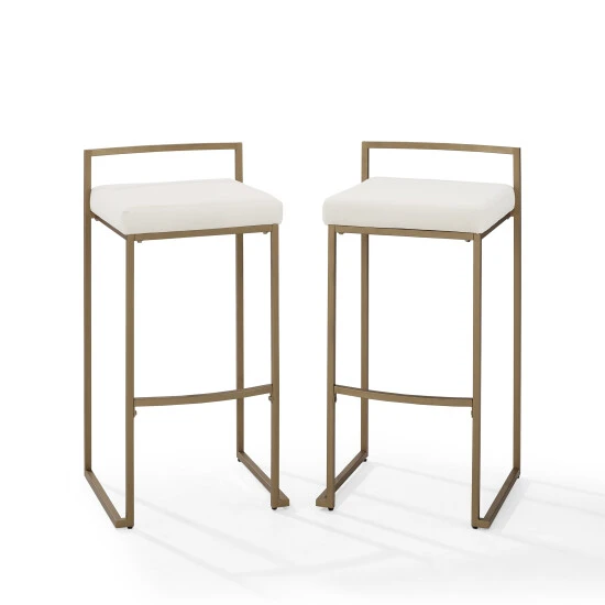 Budget ⭐ Crosley Furniture Harlowe 2Pc Bar Stool Set - 19"d X 17.5"w X 34.25"h Creme ❤️ 8 Budget ⭐ Crosley Furniture Harlowe 2Pc Bar Stool Set - 19"d X 17.5"w X 34.25"h Creme ❤️ - Image 6