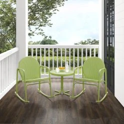 Discount ✨ Crosley Furniture Griffith 3Pc Outdoor Metal Rocking Chair Set. Key Lime Gloss ⭐ -Crosley Furniture Shop unnamed file 2383