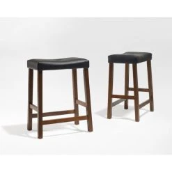 Brand new ???? Crosley Furniture Classic Cherry 24-inch Upholstered Saddle Seat Bar Stools (Set Of 2) ???? -Crosley Furniture Shop unnamed file 2393