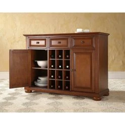 Best Sale ???? Crosley Furniture Alexandria Buffet Server / Sideboard Cabinet With Wine Storage In Classic Cherry Finish ????