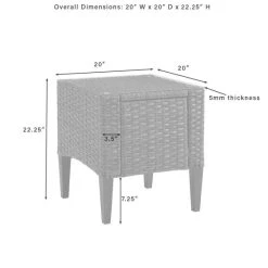 Budget ???? Crosley Furniture Rockport Outdoor Wicker Side Table - 20"x20"x22.25" ???? -Crosley Furniture Shop unnamed file 2413
