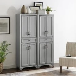 Hot Sale ???? Crosley Furniture Tara 2Pc Pantry Set - 47.5"W X 15"D X 67.75"H ????