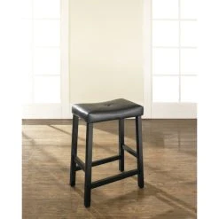 Coupon ✔️ Crosley Furniture Black 24-inch Upholstered Saddle Seat Bar Stools (Set Of 2) ????