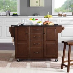 Best Sale ???? Crosley Furniture Eleanor Black Granite Top Kitchen Island ????