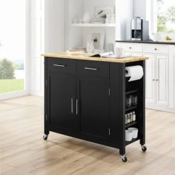 Best reviews of ???? Crosley Furniture Savannah Full-size Wood-top Kitchen Cart - 37"H X 42"W X 18.25"D ????