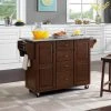 Flash Sale ???? Crosley Furniture Eleanor Stainless Steel Top Kitchen Cart ⌛