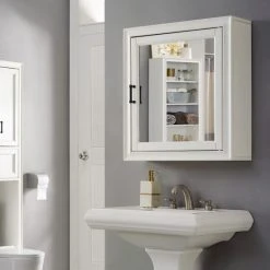 Buy ???? Crosley Furniture Tara Bath Mirror Cabinet In Vintage White ????