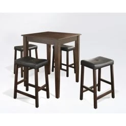 Budget ???? Crosley Furniture Cherry Finish Wood Pub Table And Upholstered Saddle Stool Set (Set Of 5) ???? -Crosley Furniture Shop unnamed file 2720