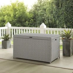 Best Sale ???? Crosley Furniture Bradenton Outdoor Wicker Storage Bin ✨