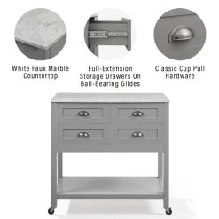 Discount ???? Crosley Furniture Connell Kitchen Island/Cart Gray ???? -Crosley Furniture Shop unnamed file 2814