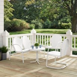 Best Pirce ⭐ Crosley Furniture Griffith White Steel Outdoor Conversation Seating (4-Piece Set) ⭐ -Crosley Furniture Shop unnamed file 2835