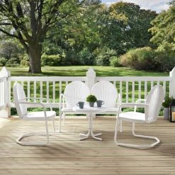 Best Pirce ⭐ Crosley Furniture Griffith White Steel Outdoor Conversation Seating (4-Piece Set) ⭐ -Crosley Furniture Shop unnamed file 2836