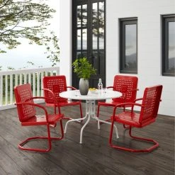 Coupon ???? Crosley Furniture Bates Steel Outdoor 5-piece Dining Set White ????