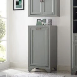 Wholesale ⭐ Crosley Furniture Tara Linen Hamper In Vintage Grey ????