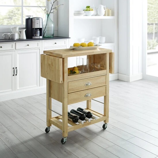Deals ???? Crosley Furniture Bristol Double Drop Leaf Kitchen Cart Natural ???? 4 Deals ???? Crosley Furniture Bristol Double Drop Leaf Kitchen Cart Natural ???? - Image 2