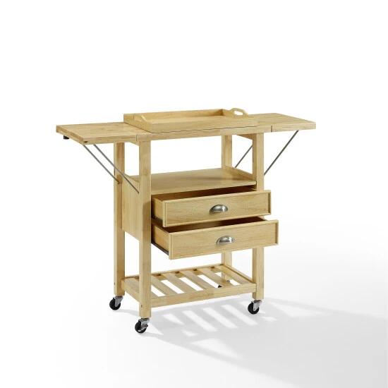 Deals ???? Crosley Furniture Bristol Double Drop Leaf Kitchen Cart Natural ???? 10 Deals ???? Crosley Furniture Bristol Double Drop Leaf Kitchen Cart Natural ???? - Image 8