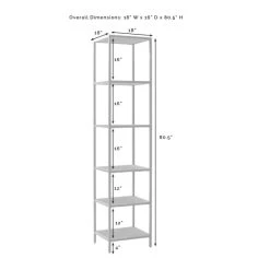 Outlet ⭐ Crosley Furniture Jacobsen Narrow Etagere - 18"W X 16"D X 80.5"H ???? -Crosley Furniture Shop unnamed file 2893