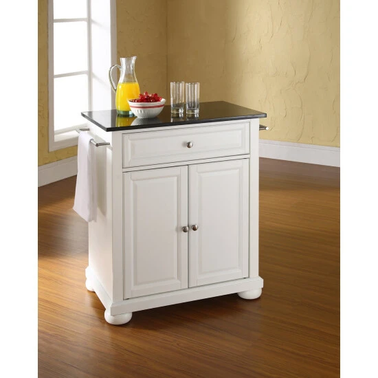 Deals ???? Crosley Furniture Alexandria Solid Black Granite Top Portable Kitchen Island In White Finish ???? 4 Deals ???? Crosley Furniture Alexandria Solid Black Granite Top Portable Kitchen Island In White Finish ???? - Image 2
