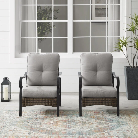 Coupon ???? Crosley Furniture Dahlia 2Pc Outdoor Metal And Wicker Armchair Set ???? 4 Coupon ???? Crosley Furniture Dahlia 2Pc Outdoor Metal And Wicker Armchair Set ???? - Image 2