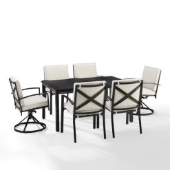 Brand new ✔️ Crosley Furniture Kaplan 7-piece Oil-rubbed Outdoor Dining Set With 2 Swivel Chairs ???? -Crosley Furniture Shop unnamed file 2981