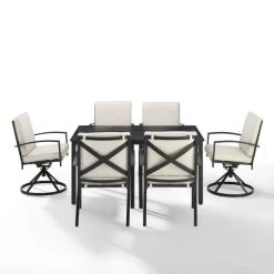 Brand new ✔️ Crosley Furniture Kaplan 7-piece Oil-rubbed Outdoor Dining Set With 2 Swivel Chairs ???? -Crosley Furniture Shop unnamed file 2982