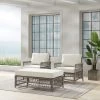 New ⭐ Crosley Furniture Thatcher 3Pc Outdoor Wicker Armchair And Ottoman Set ????