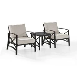 Best deal ???? Crosley Furniture Kaplan 3 Pc Outdoor Seating Set With Oatmeal Cushion - Two Chairs, Side Table ???? -Crosley Furniture Shop unnamed file 3068