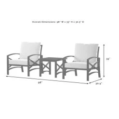 Best deal ???? Crosley Furniture Kaplan 3 Pc Outdoor Seating Set With Oatmeal Cushion - Two Chairs, Side Table ???? -Crosley Furniture Shop unnamed file 3071