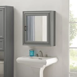Cheap ???? Crosley Furniture Tara Bath Mirror Cabinet In Vintage Grey ????