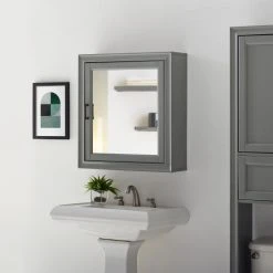 Cheap ???? Crosley Furniture Tara Bath Mirror Cabinet In Vintage Grey ???? -Crosley Furniture Shop unnamed file 3095