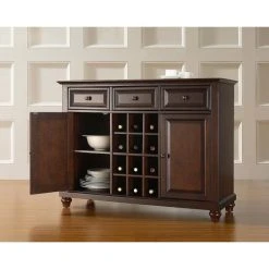 Best reviews of ???? Crosley Furniture Cambridge Buffet Server / Sideboard Cabinet With Wine Storage In Vintage Mahogany Finish ????