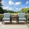 Best Pirce ???? Crosley Furniture Kaplan 3 Pc Outdoor Seating Set With Mist Cushion - Two Chairs, Side Table ???? -Crosley Furniture Shop unnamed file 316