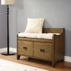 Flash Sale ???? Crosley Furniture Fremont Entryway Bench In Coffee - 34.5 "W X 18 "D X 26 "H ????