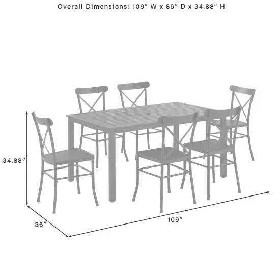 Best deal ???? Crosley Furniture Astrid 7Pc Outdoor Metal Dining Set ✨ 9 Best deal ???? Crosley Furniture Astrid 7Pc Outdoor Metal Dining Set ✨ - Image 7