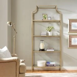 Wholesale ???? Crosley Furniture Aimee Glass Etagere - 36 "W X 12 "D X 80 "H ????