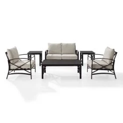 Cheap ❤️ Crosley Furniture Kaplan 6 Pc Outdoor Seating Set With Oatmeal Cushion - Loveseat, Two Chairs, Two Side Tables, Coffee Table ???? -Crosley Furniture Shop unnamed file 3201