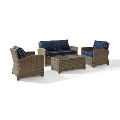 Best Pirce ???? Crosley Furniture Bradenton Outdoor Arm Chairs With Navy Cushions (set Of 2) ???? -Crosley Furniture Shop unnamed file 3307