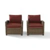 Deals ???? Crosley Furniture Bradenton Outdoor Wicker Arm Chairs With Sangria Cushions (Set Of 2) ???? -Crosley Furniture Shop unnamed file 3318