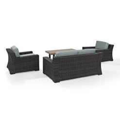 Cheapest ???? Crosley Furniture Beaufort 4 Piece Outdoor Wicker Seating Set With Mist Cushion -Loveseat, Two Chairs, Coffee Table ???? -Crosley Furniture Shop unnamed file 3327
