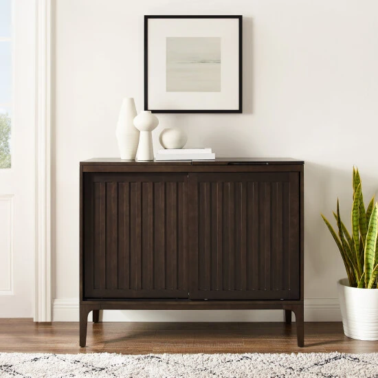 Flash Sale ⭐ Crosley Furniture Asher Record Storage Media Console ???? 4 Flash Sale ⭐ Crosley Furniture Asher Record Storage Media Console ???? - Image 2