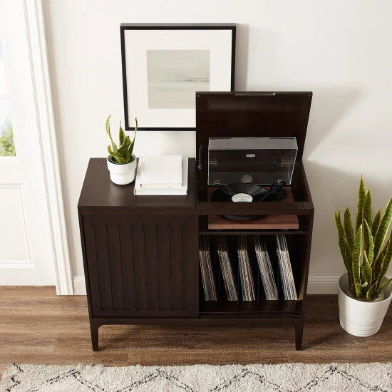 Flash Sale ⭐ Crosley Furniture Asher Record Storage Media Console ???? 7 Flash Sale ⭐ Crosley Furniture Asher Record Storage Media Console ???? - Image 5