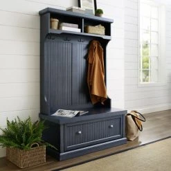 Best deal ❤️ Crosley Furniture Seaside Hall Tree In Distressed Navy Finish ????