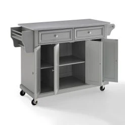 Deals ???? Crosley Furniture Stainless Steel Top Kitchen Cart/Island In Vintage Grey - 51.5 "W X 18 "D X 34 "H ???? -Crosley Furniture Shop unnamed file 3395