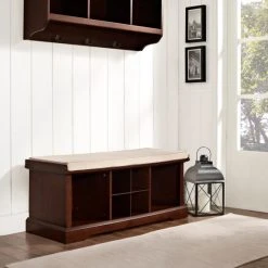 Top 10 ???? Crosley Furniture Brennan Mahogany Wood Entryway Storage Bench - 42 "W X 16.5 "D X 18.25 "H ????